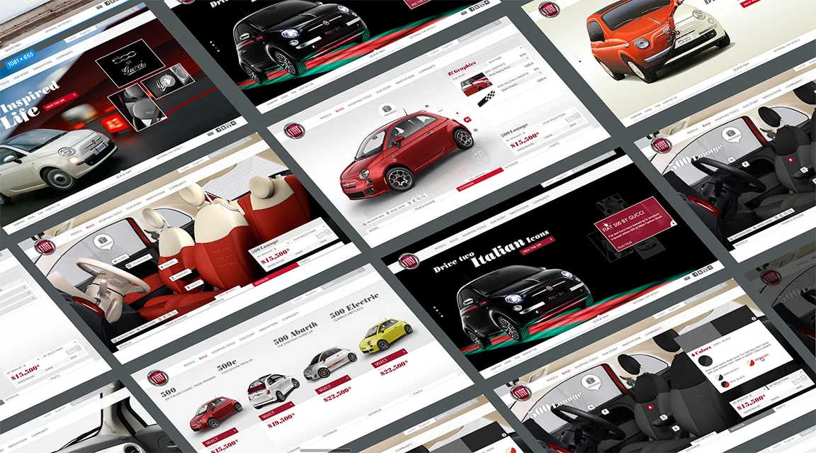 European vs U.S. Fiat configurator comparison — panel two